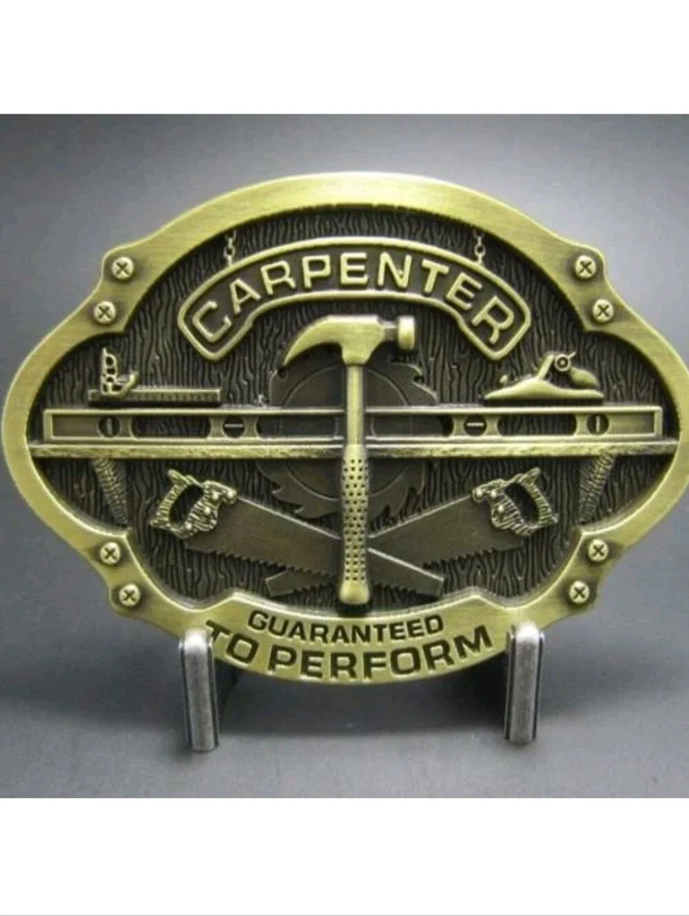 New carpenter Hammer Level Saw Tools belt buckle